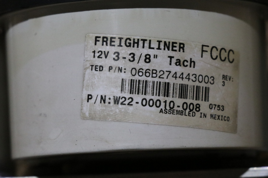 USED FREIGHTLINER TACHOMETER DASH GAUGE W22-00010-008 RV/MOTORHOME PARTS FOR SALE RV Components 