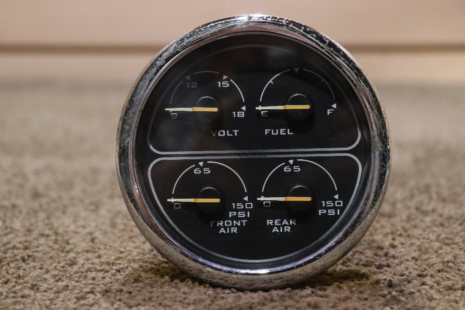USED MOTORHOME SPARTAN 4 IN 1 00041345 VOLT / FUEL / FRONT / REAR DASH GAUGE FOR SALE RV Components 