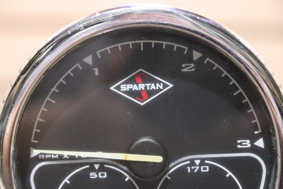 USED RV/MOTORHOME SPARTAN 3 IN 1 TACH / OIL / TEMP DASH GAUGE 00041318 FOR SALE RV Components 
