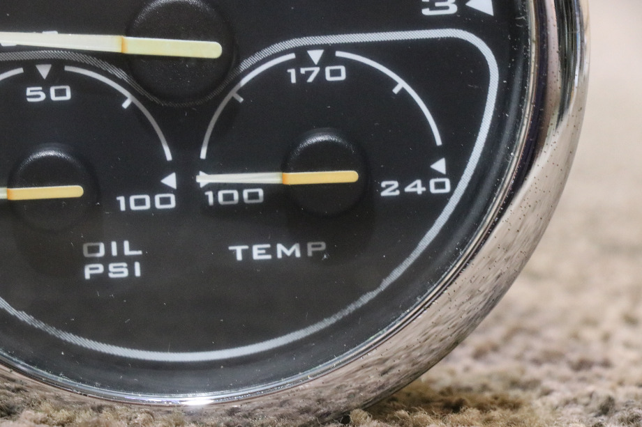 USED RV/MOTORHOME SPARTAN 3 IN 1 TACH / OIL / TEMP DASH GAUGE 00041318 FOR SALE RV Components 