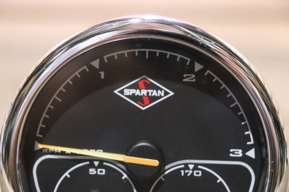 USED RV/MOTORHOME SPARTAN 3 IN 1 TACH / OIL / TEMP DASH GAUGE 00041318 FOR SALE RV Components 