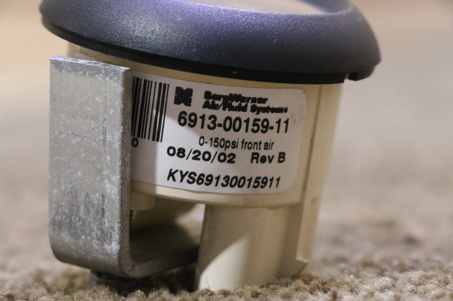 USED 6913-00159-11 FREIGHTLINER FRONT AIR DASH GAUGE RV PARTS FOR SALE RV Components 