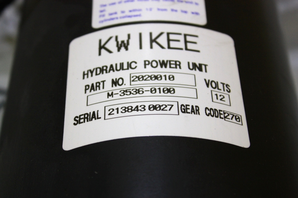 USED KWIKEE HYDRAULIC PUMP 2020010 FOR SALE RV Components 