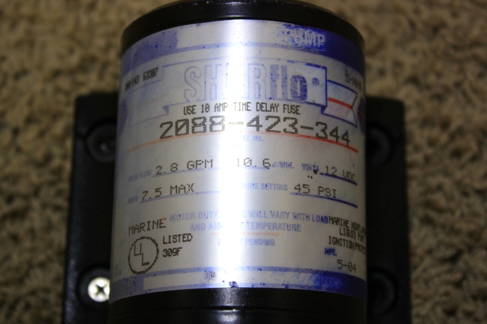 USED SHURFLO WATER PUMP 2088-423-344 FOR SALE RV Components 