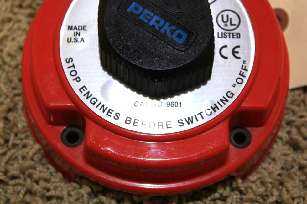 USED PERKO ON/OFF MEDIUM DUTY BATTERY DISCONNECT SWITCH CAT. NO. 9601 FOR SALE RV Components 