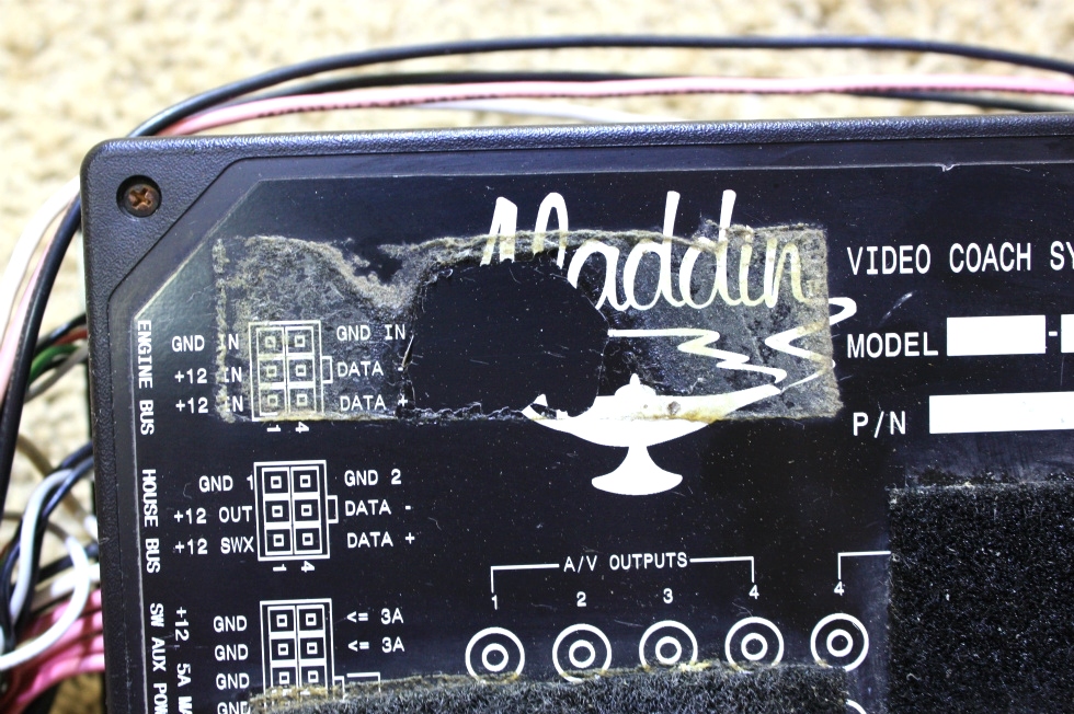 USED ALADDIN VIDEO COACH SYSTEM MONITOR WITH WIRE HARNESS FOR SALE RV Components 