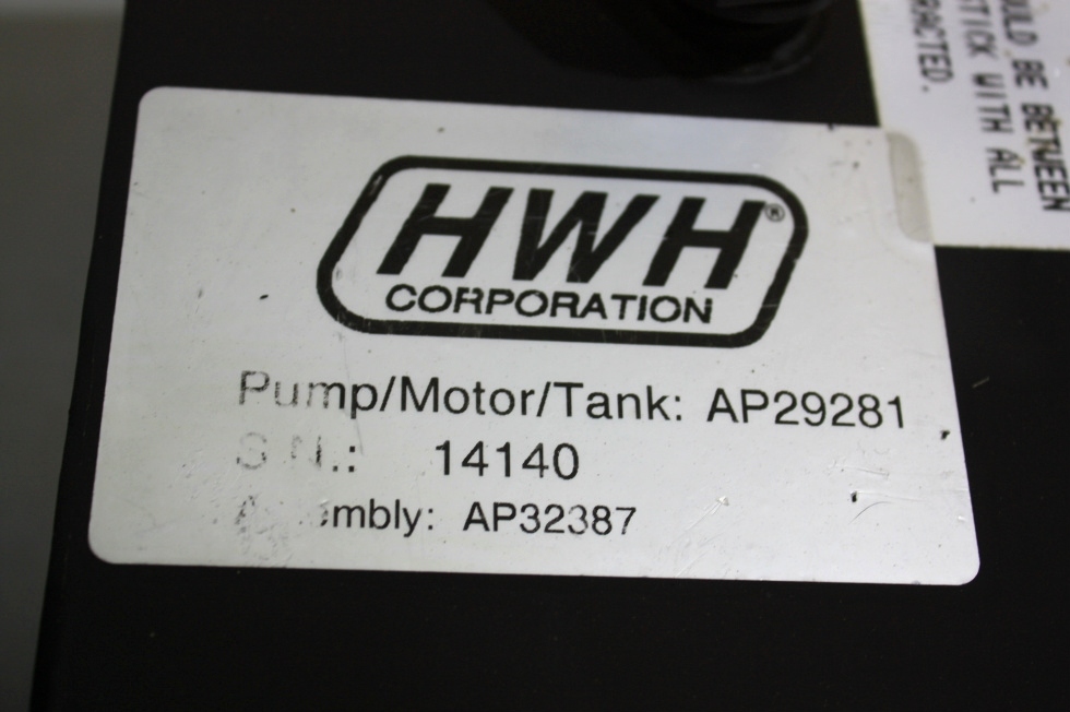 USED RV PARTS HWH HYDRAULIC PUMP AP29281 FOR SALE RV Components 