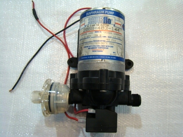 USED SHURFLO DIAPHRAGM WATER PUMP P/N: 2088-403-144 RV Components 
