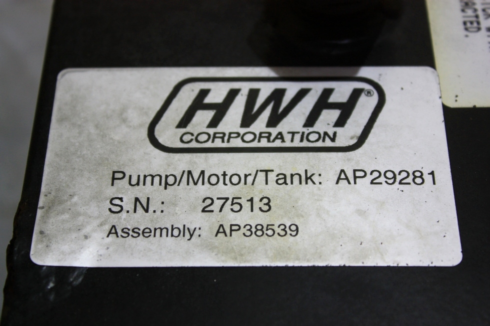 USED RV HWH HYDRAULIC PUMP AP29281 MOTORHOME PARTS FOR SALE RV Components 