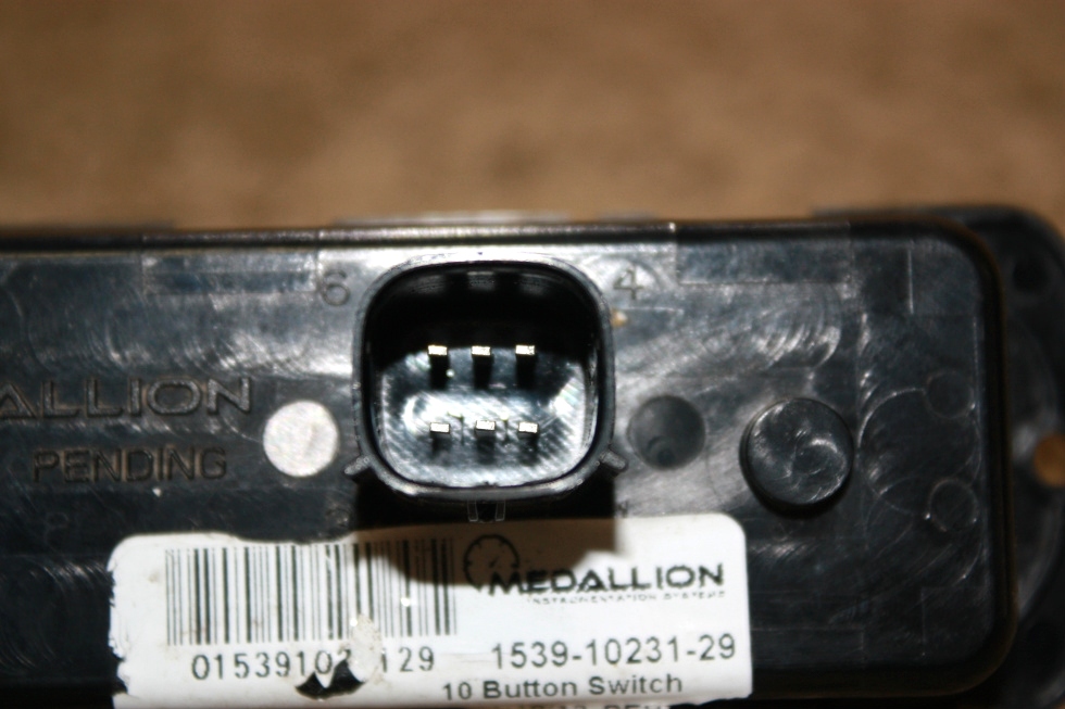 USED RV MEDALLION 10 BUTTON SWITCH 1539-10231-29 MOTORHOME PARTS FOR SALE RV Components 