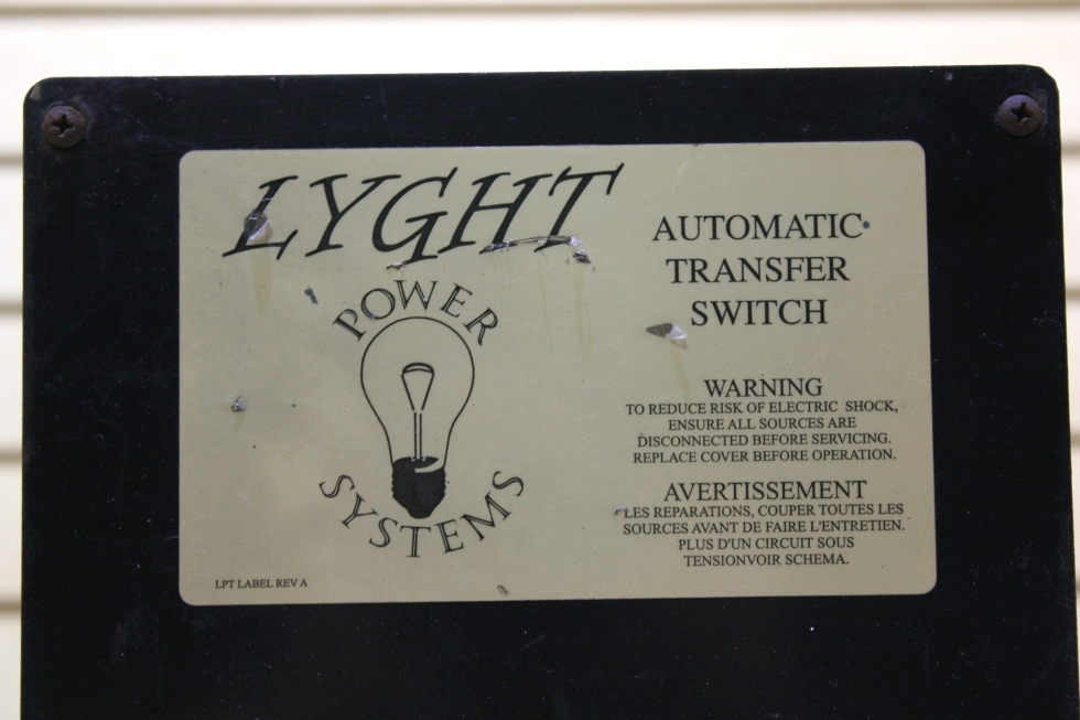 USED LYGHT POWER SYSTEMS AUTOMATIC TRANSFER SWITCH LPT50-BRD MOTORHOME PARTS FOR SALE RV Components 