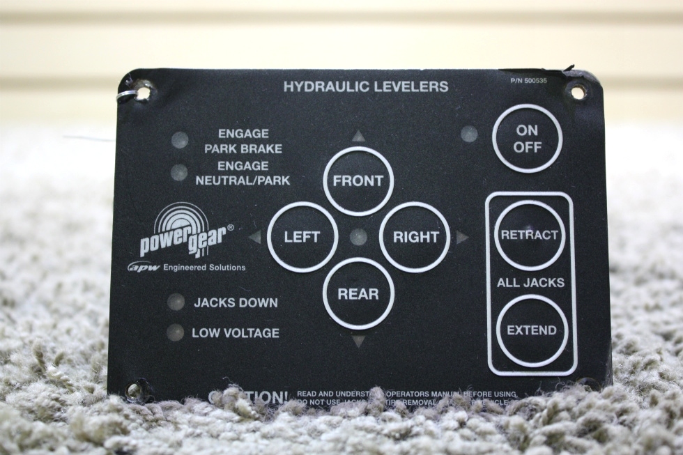 RV Components USED POWER GEAR HYDRAULIC LEVELERS 500535 TOUCH PAD FOR SALE Leveling System