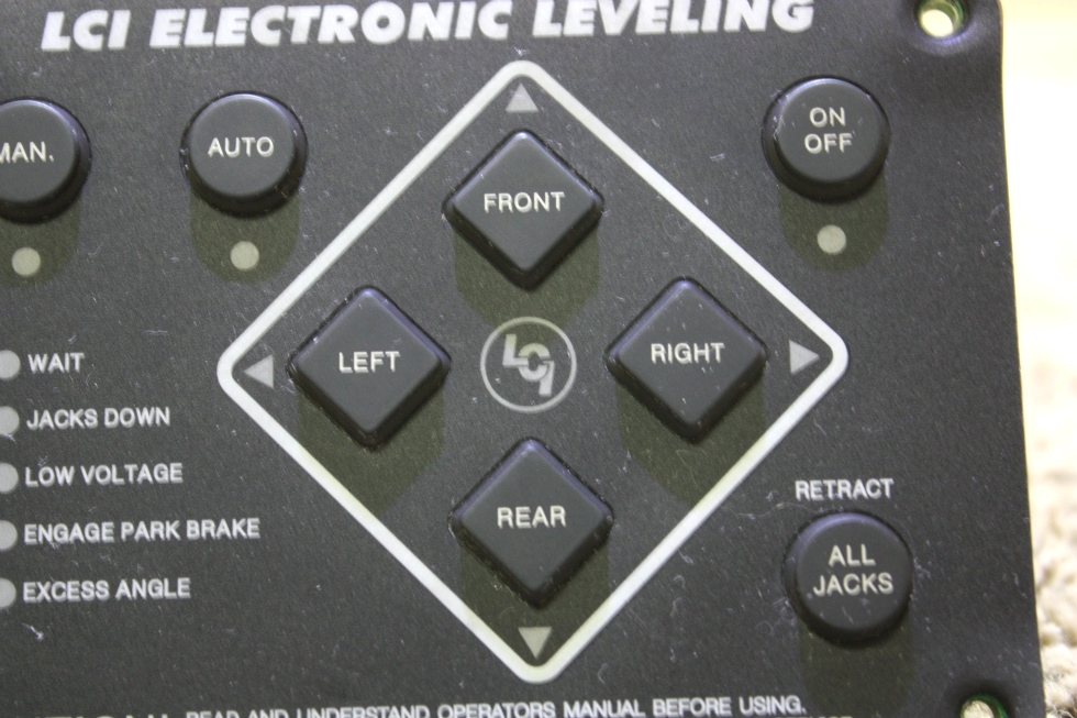 RV Components USED MOTORHOME LCI ELECTRONIC LEVELING TOUCH PAD 12478A