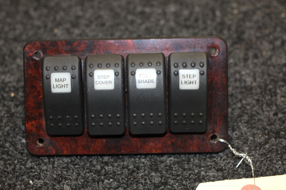 RV Components USED RV/MOTORHOME PROTOFAB INC. 4 SWITCH PANEL PN