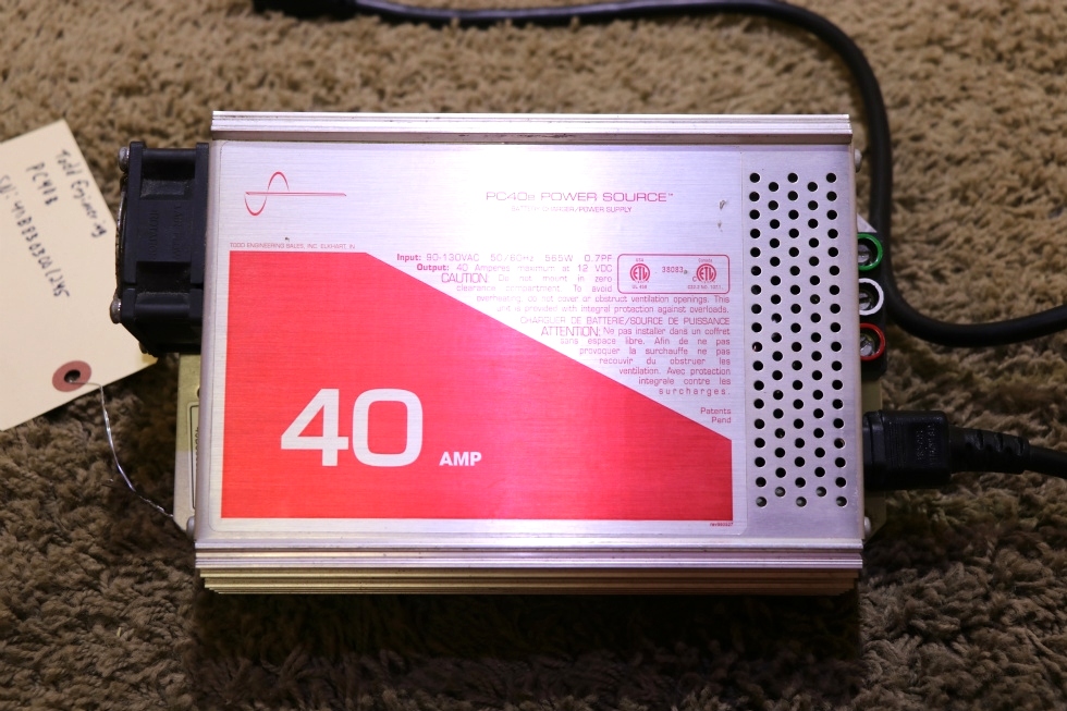 RV Components USED RV PC40B POWER SOURCE MOTORHOME BATTERY CHARGER