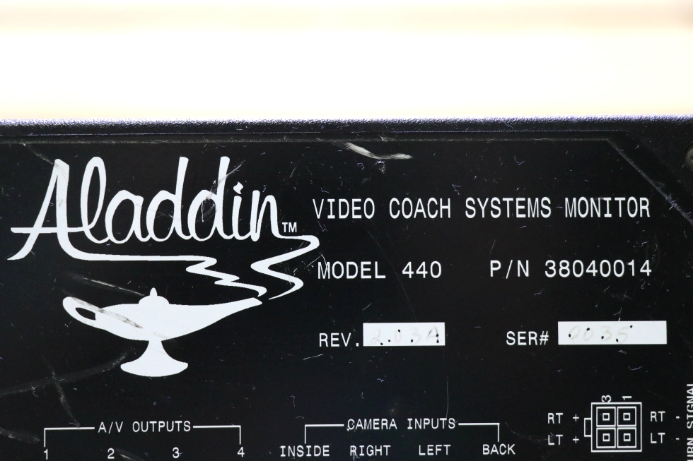 USED MOTORHOME 38040014 ALADDIN VIDEO COACH SYSTEMS MONITOR RV PARTS FOR SALE RV Components 