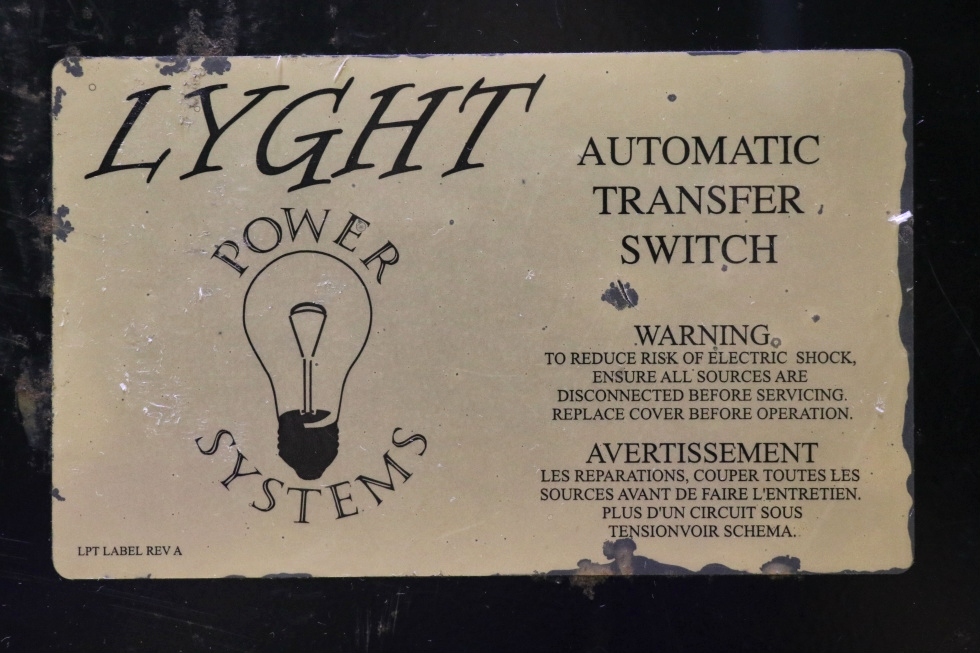 USED POWER LYGHT SYSTEMS RV LPT50BRD AUTOMATIC TRANSFER SWITCH MOTORHOME PARTS FOR SALE RV Components 