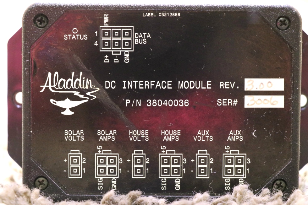 USED 38040036 ALADDIN MOTORHOME DC INTERFACE MODULE RV PARTS FOR SALE RV Components 