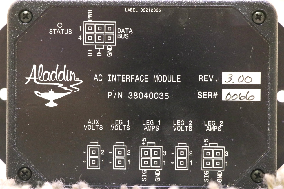 USED 38040035 ALADDIN SYSTEM AC INTERFACE MODULE MOTORHOME PARTS SALE RV Components 