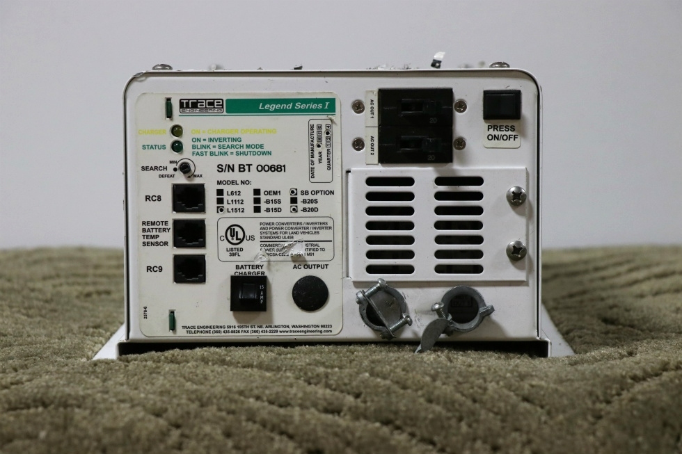 RV Components USED RV L1512 TRACE ENGINEERING LEGEND SERIES I INVERTER