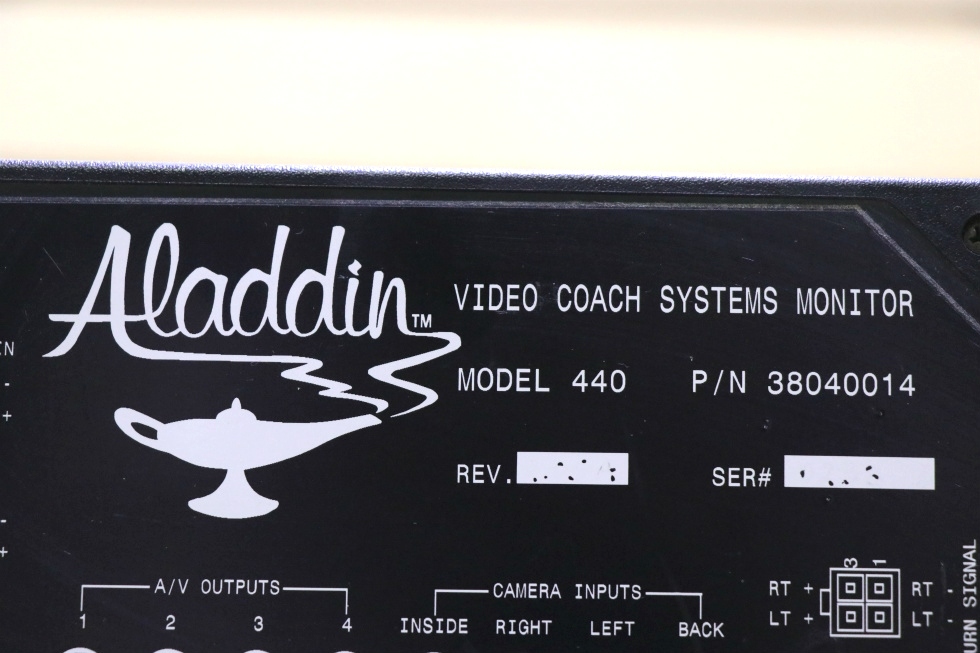 USED 38040014 ALADDIN VIDEO COACH SYSTEMS MONITOR MOTORHOME PARTS FOR SALE RV Components 