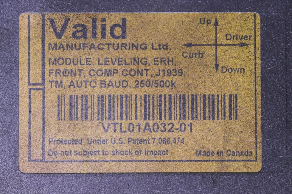 USED RV VTL01A032-01 VALID LEVELING ERH MODULE FOR SALE RV Components 