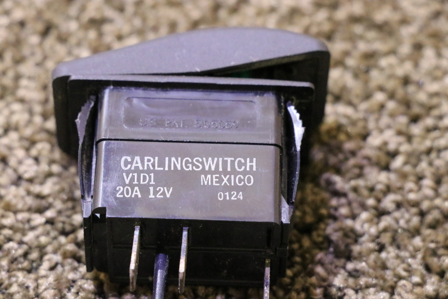 USED DASH SWITCH WITH GREEN LIGHT BAR RV PARTS FOR SALE RV Components 