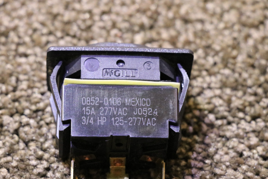 USED RV BLACK DASH SWITCH 0852-0106 FOR SALE RV Components 