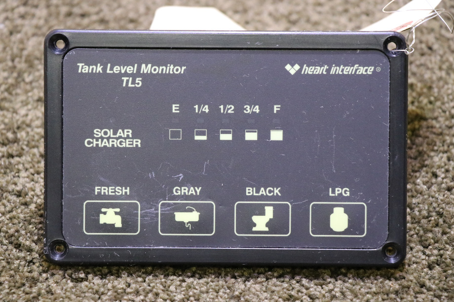 USED HEART INTERFACE TANK LEVEL MONITOR TL5 84-2025-02 RV PARTS FOR SALE RV Components 