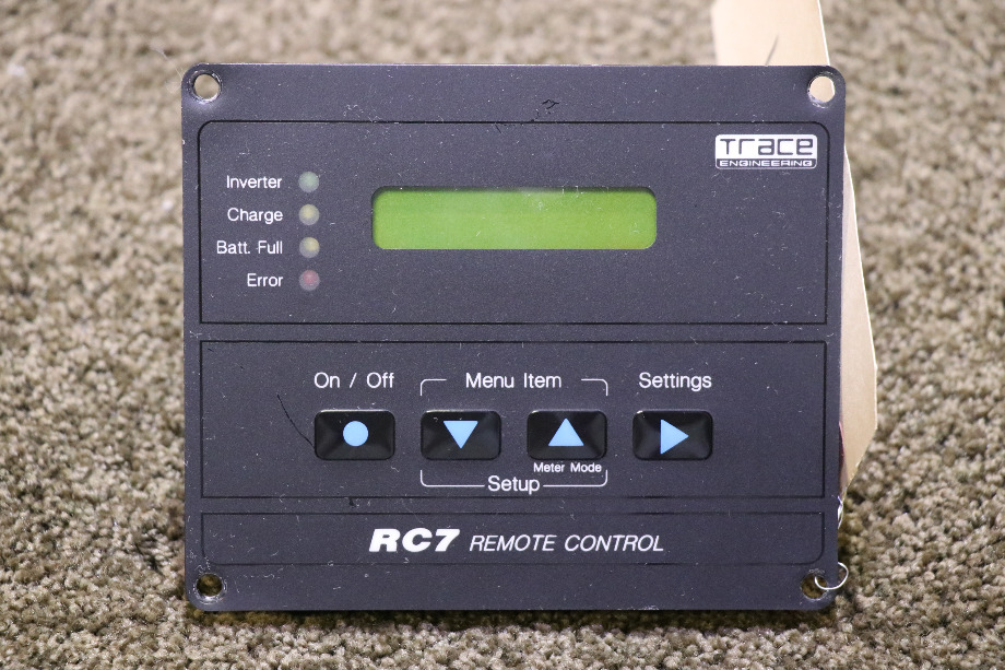 USED TRACE ENGINEERING RC7 REMOTE CONTROL PANEL MOTORHOME PARTS FOR SALE RV Components 