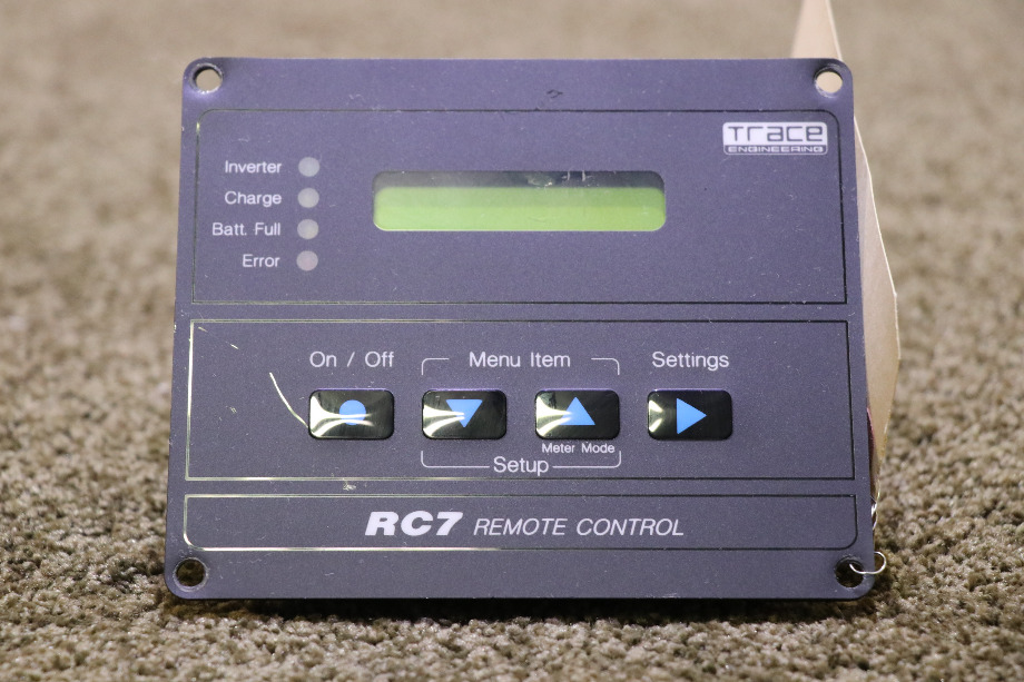 USED TRACE ENGINEERING RC7 REMOTE CONTROL PANEL MOTORHOME PARTS FOR SALE RV Components 