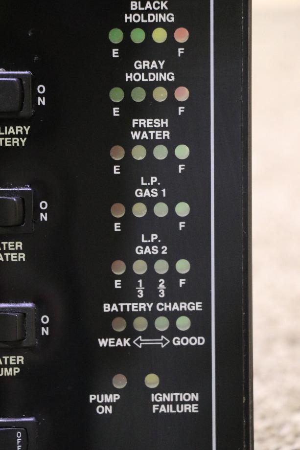 USED DISCOVERY TANK MONITOR & SWITCH PANEL RV PARTS FOR SALE RV Components 