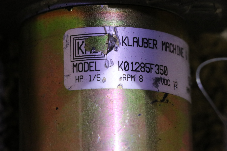 USED RV KLAUBER SLIDE OUT MOTOR K01285F350 FOR SALE RV Components 