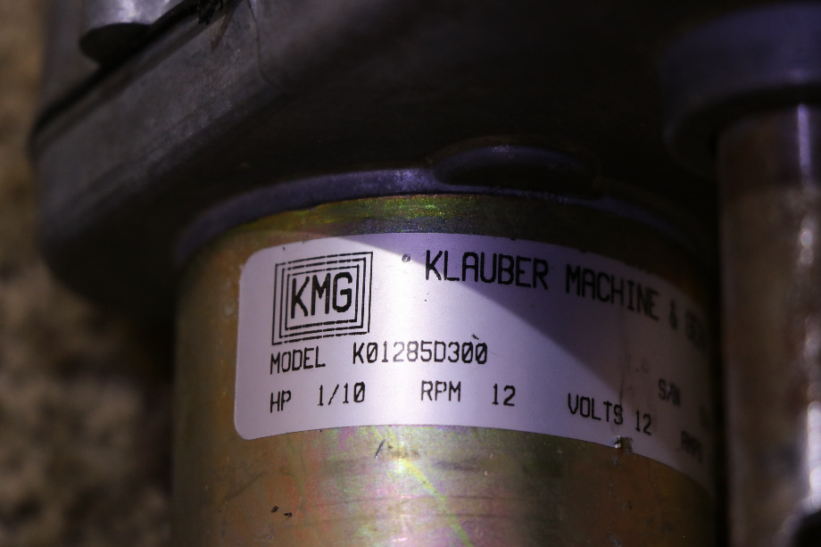 K01285D300 KMG / KLAUBER USED MOTORHOME SLIDE OUT MOTOR FOR SALE RV Components 