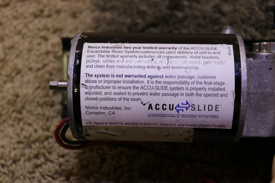 USED MOTORHOME ACCU SLIDE - SLIDE OUT MOTOR FOR SALE RV Components 