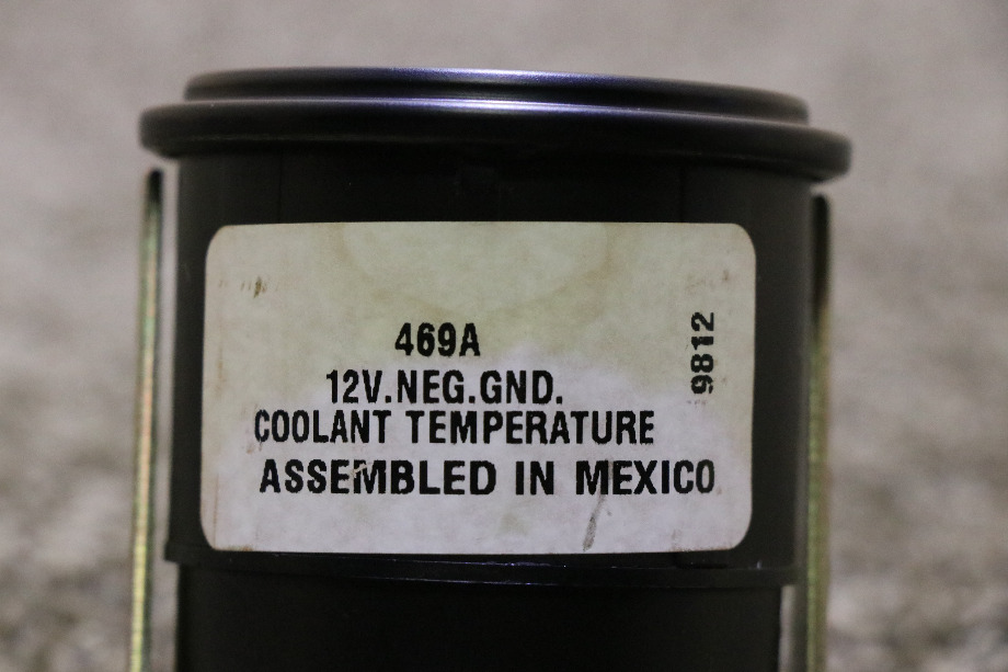 USED STEWART WARNER 469A COOLANT TEMPERATURE DASH GAUGE MOTORHOME PARTS FOR SALE RV Components 