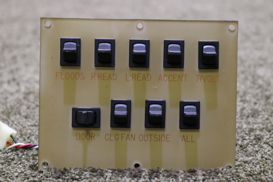 USED MOTORHOME NINE LIGHT SWITCH PANEL FOR SALE RV Components 