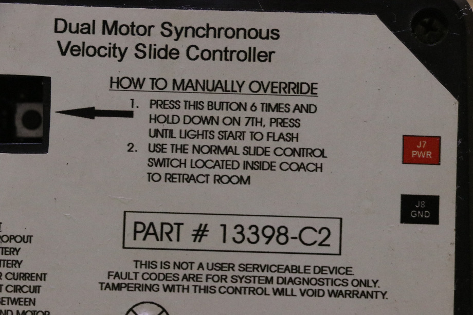 USED LIPPERT DUAL MOTOR SYNCHRONOUS VELOCITY SLIDE CONTROLLER 13398-C2 RV PARTS FOR SALE RV Components 