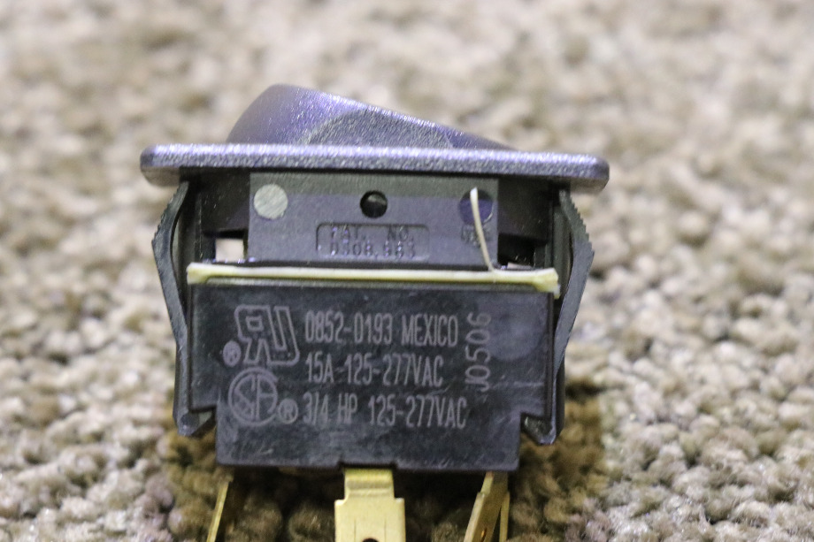 USED RV/MOTORHOME BLACK ROCKER DASH SWITCH 0852-0193 FOR SALE RV Components 