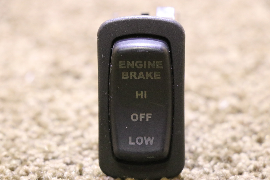 USED MOTORHOME L26D1 ENGINE BRAKE HI / OFF / LOW DASH SWITCH FOR SALE RV Components 