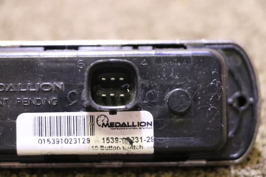USED MEDALLION 1539-10231-29 10 BUTTON SWITCH PANEL RV PARTS FOR SALE RV Components 