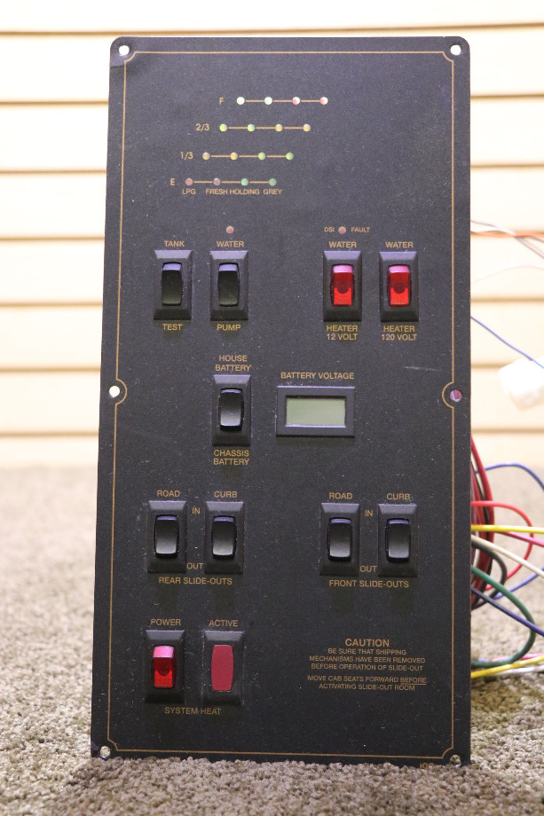 USED MOTORHOME TANK MONITOR PANEL WITH SWITCHES FOR SALE RV Components 