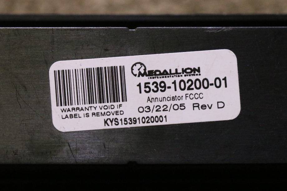 USED MEDALLION ANNUNCIATOR 1539-10200-01  RV/MOTORHOME PARTS FOR SALE RV Components 
