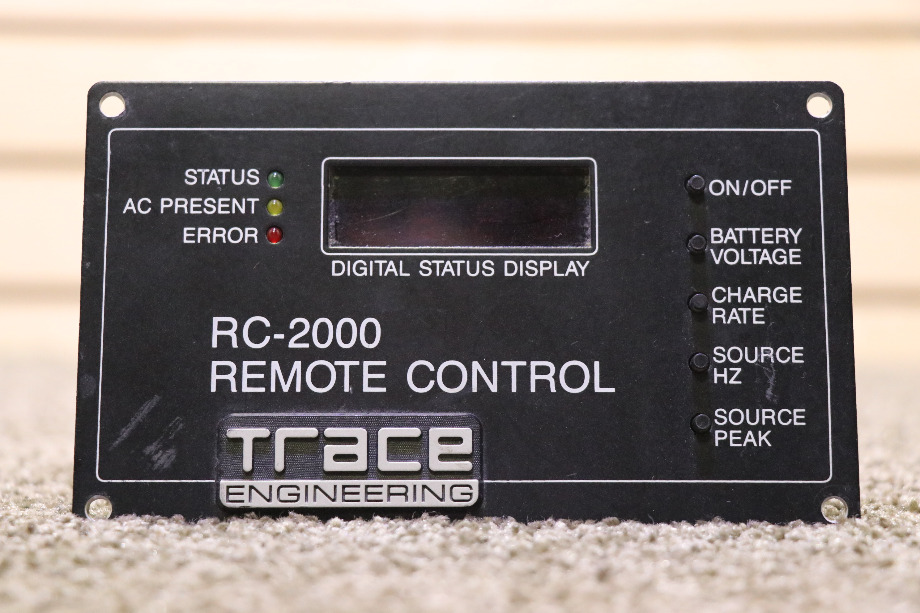 USED TRACE ENGINEERING RC-2000 REMOTE CONTROL MOTORHOME PARTS FOR SALE RV Components 