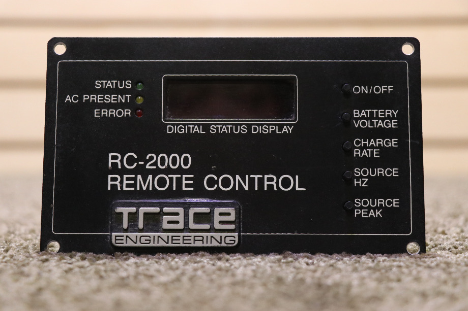 USED RC-2000 TRACE ENGINEERING REMOTE CONTROL PANEL RV/MOTORHOME PARTS FOR SALE RV Components 