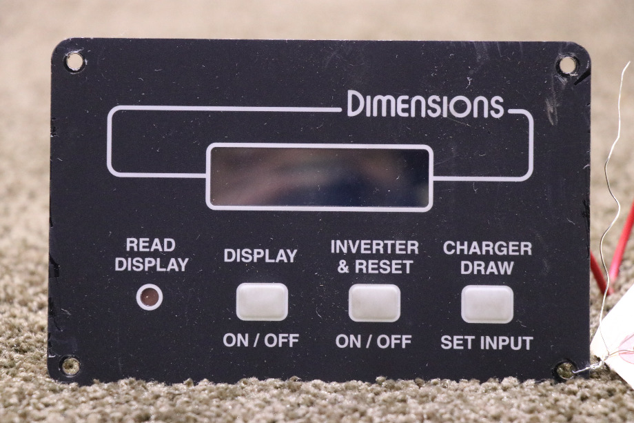USED DIMENSIONS INVERTER REMOTE PANEL 141315-1 RV PARTS FOR SALE RV Components 