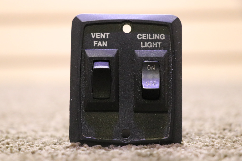 USED RV/MOTORHOME VENT FAN / CEILING LIGHT SWITCH PANEL FOR SALE RV Components 
