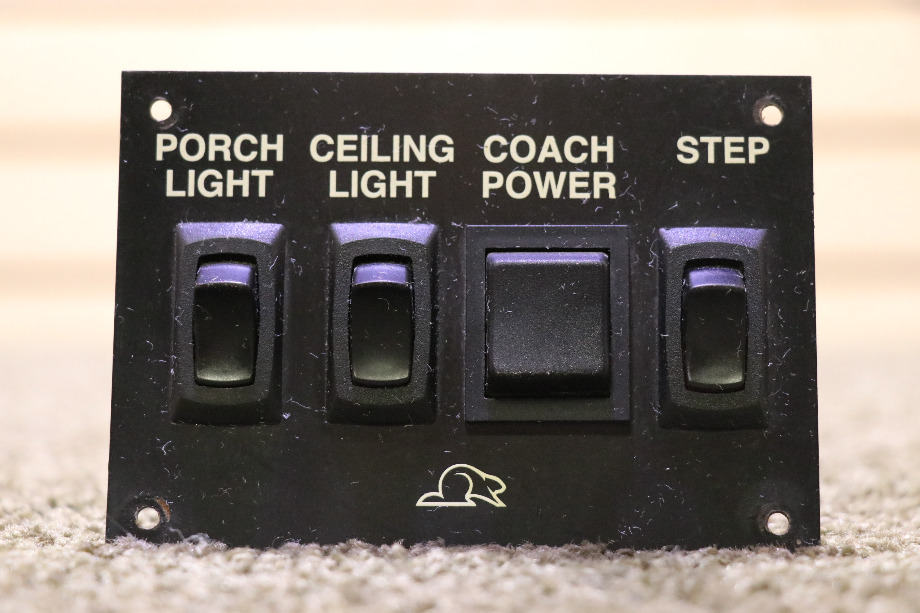 USED BEAVER LIGHT / COACH POWER / STEP SWITCH PANEL MOTORHOME PARTS FOR SALE RV Components 