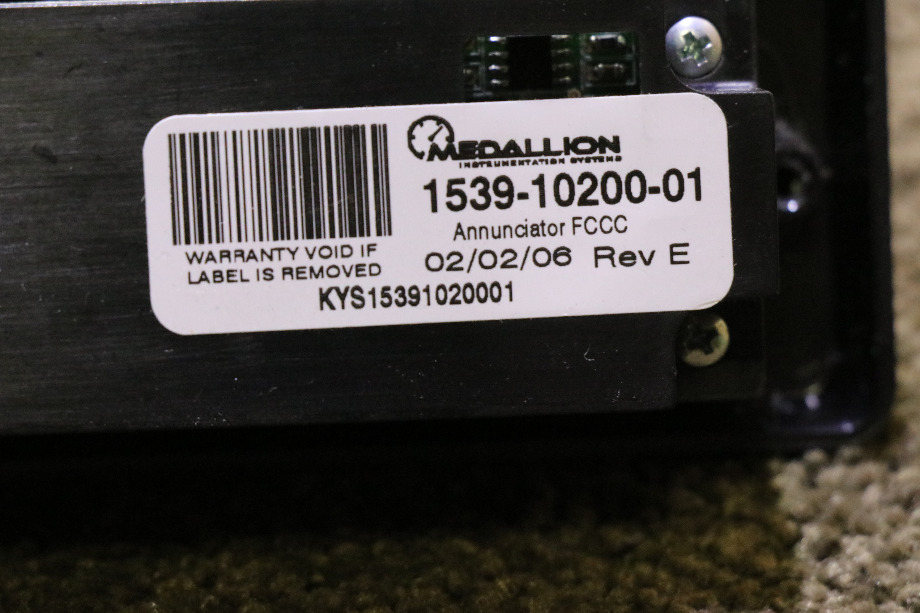 USED FREIGHTLINER 1539-10200-01 ANNUNCIATOR / WARNING LIGHT BAR RV PARTS FOR SALE RV Components 
