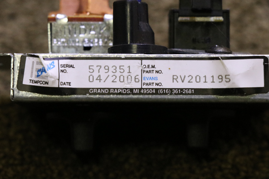 USED RV201195 EVANS TEMPCON DASH AC CONTROL PANEL RV PARTS FOR SALE RV Components 